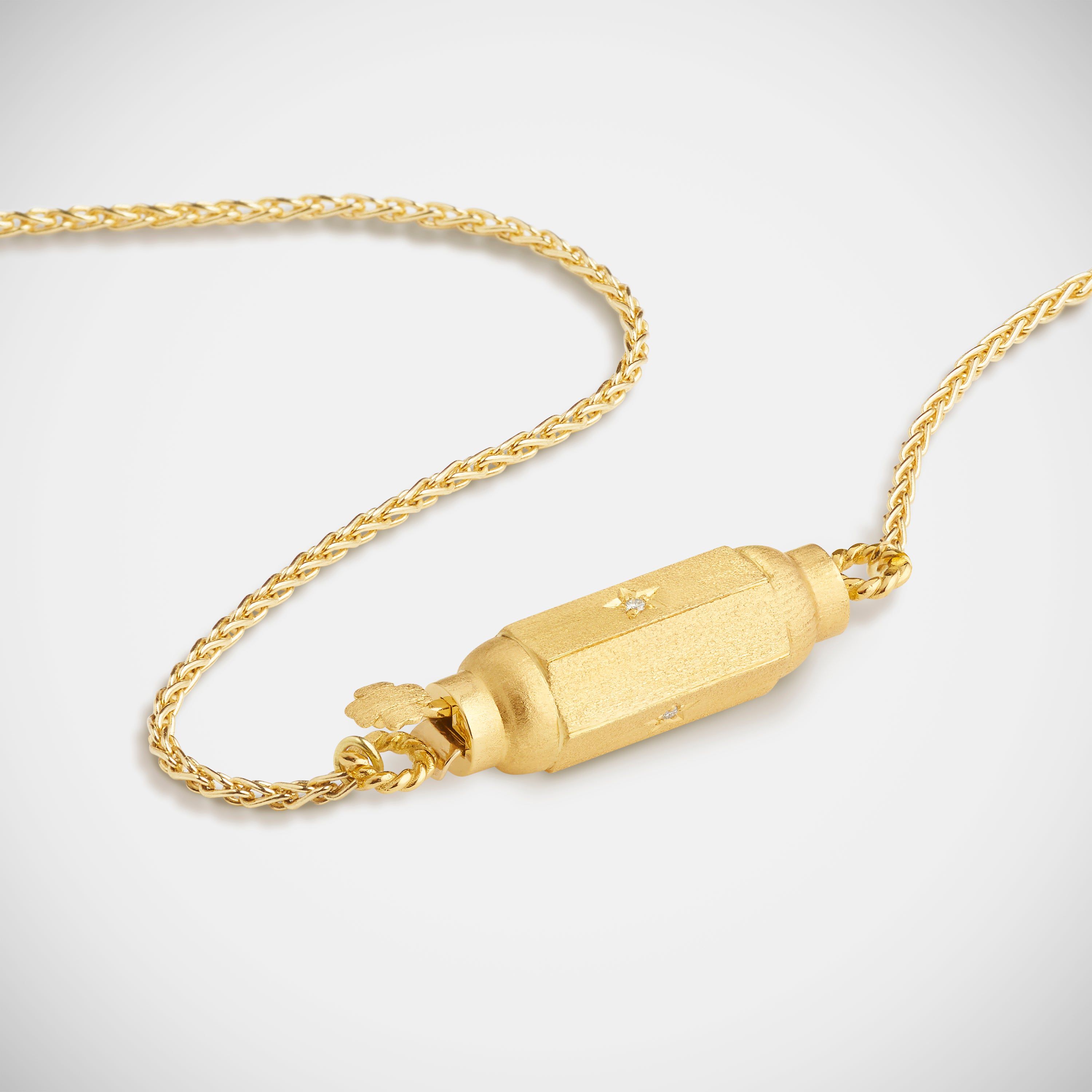 Micro coco diamonds locket necklace - Image 3