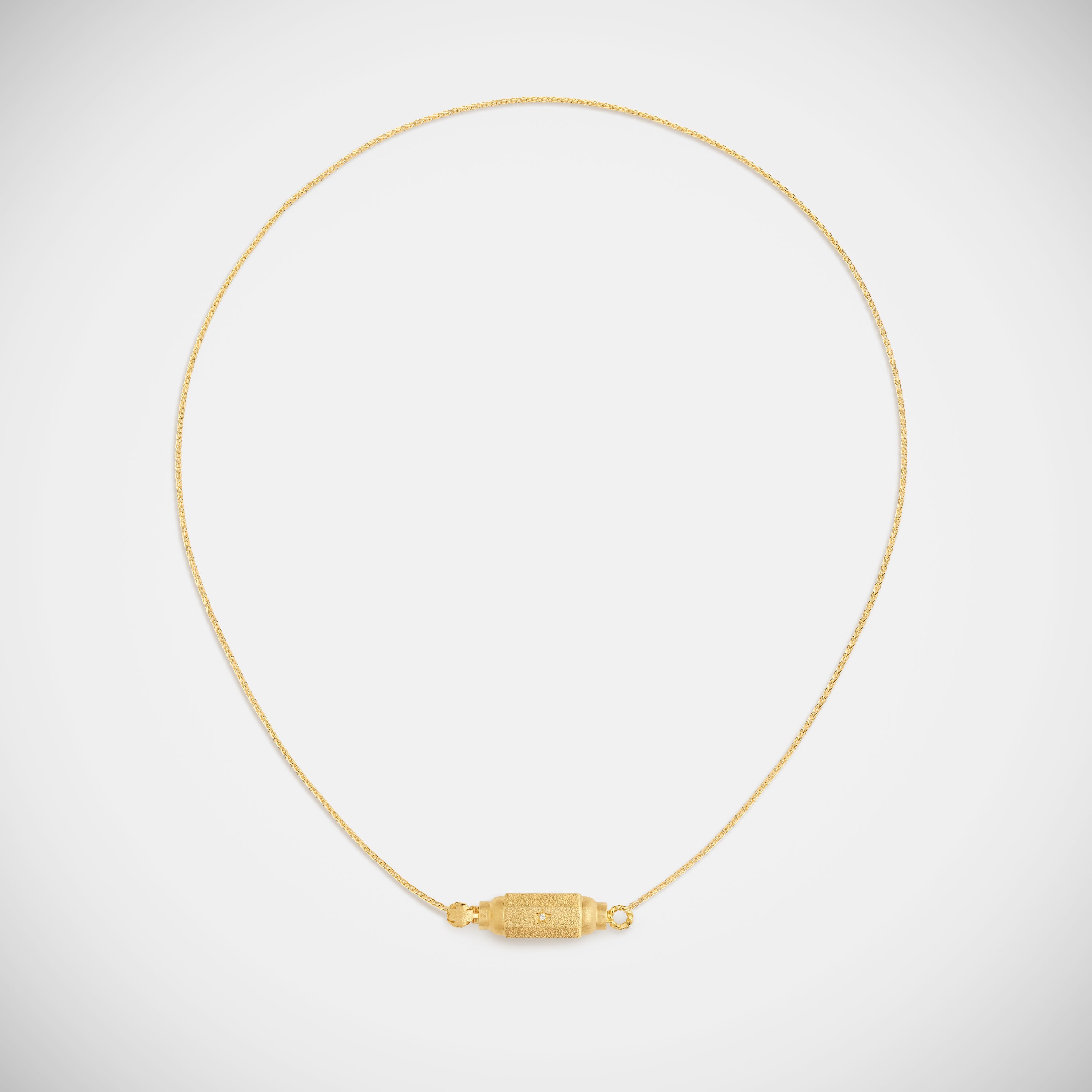 Micro coco diamonds locket necklace