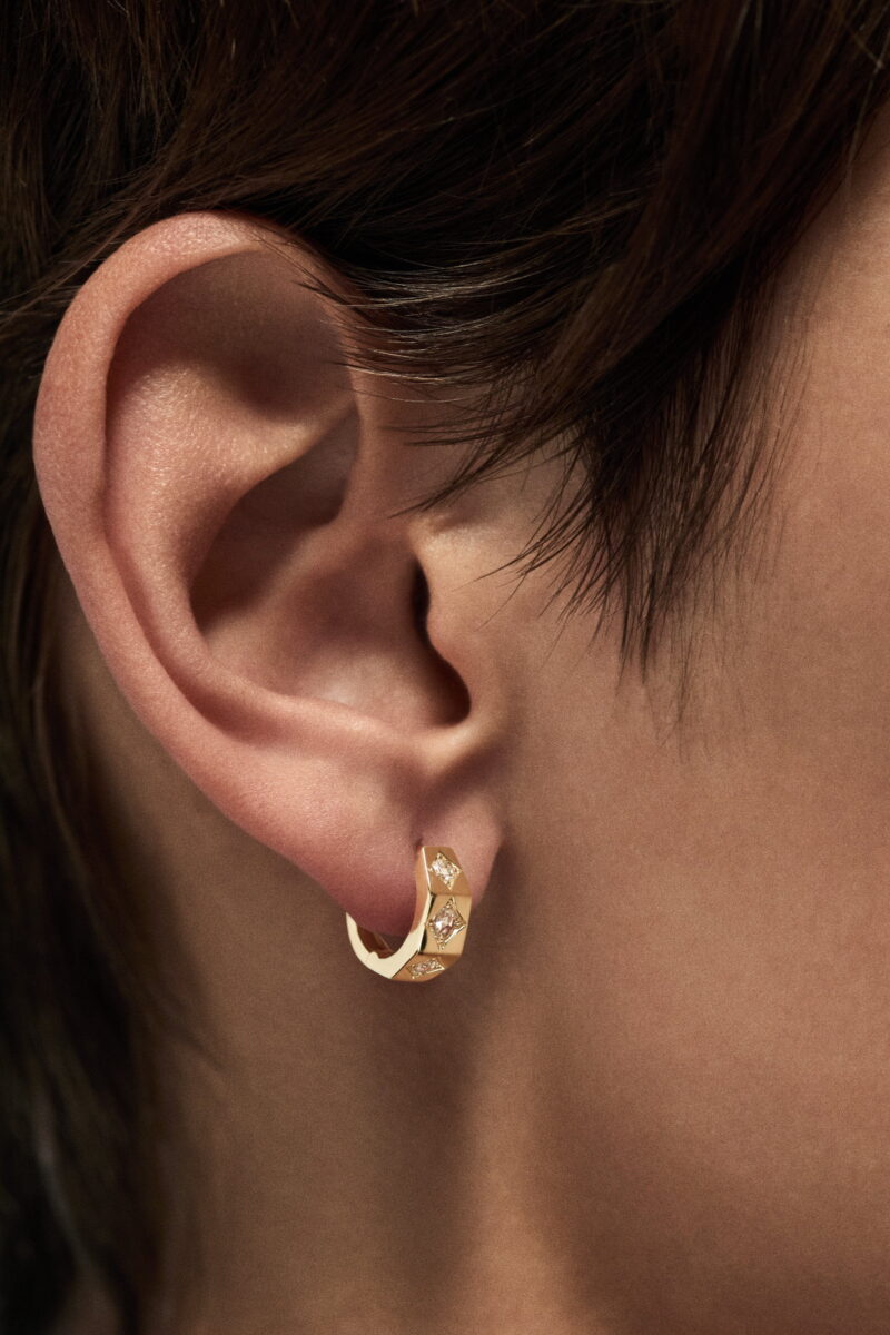 Ecrou earring Diamonds small - Image 2
