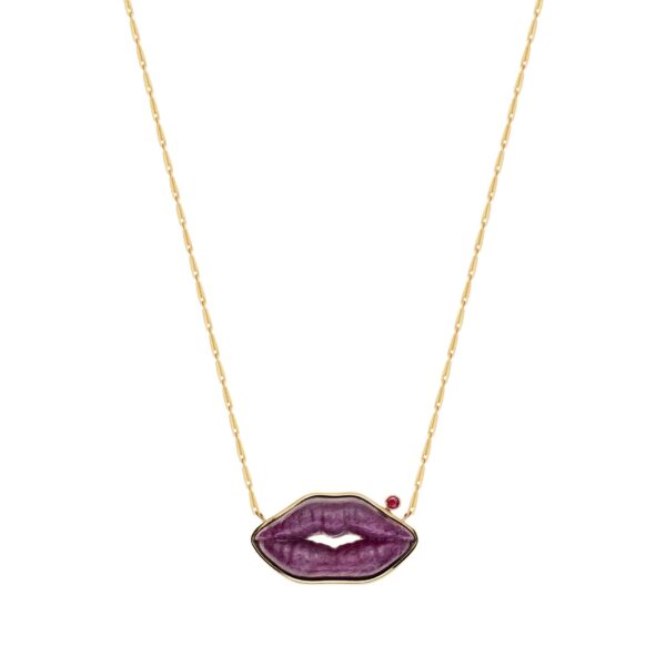 "Kiss me hard" small necklace