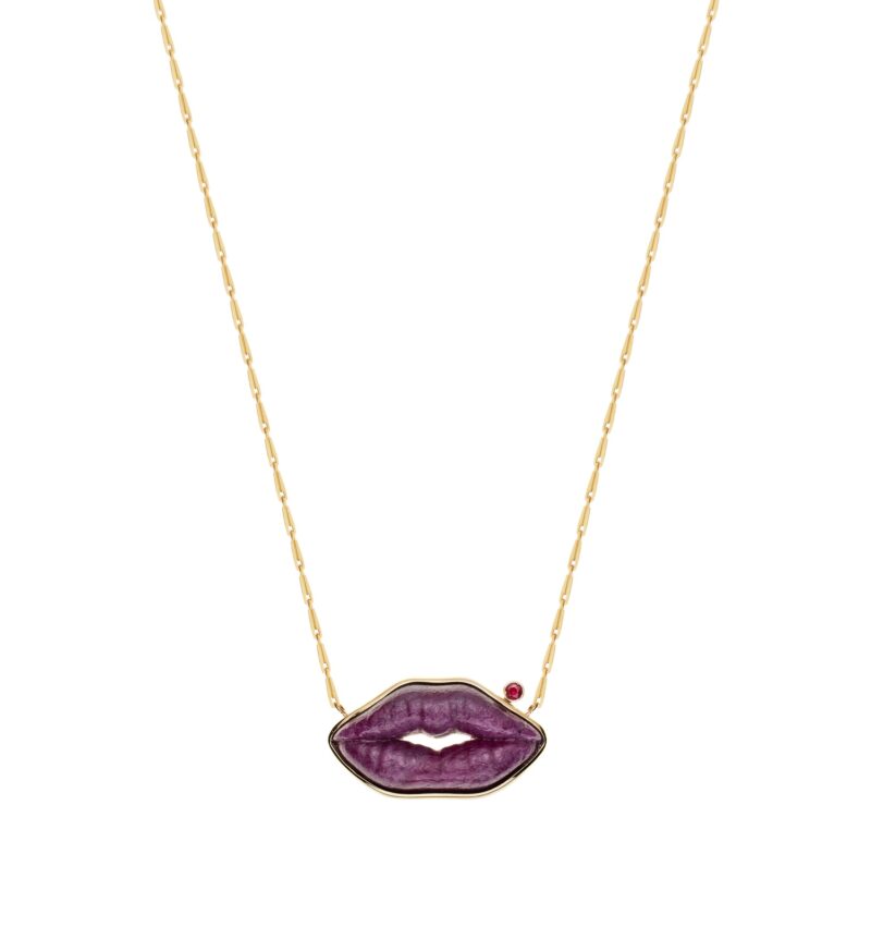 "Kiss me hard" small necklace
