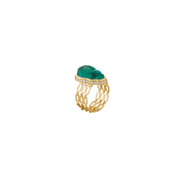 Big Giada triple chain diamond ring
