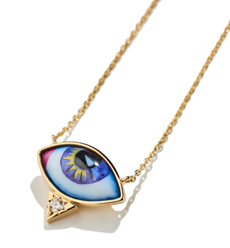Petit Psychedelic Mauve diamond necklace - Image 2
