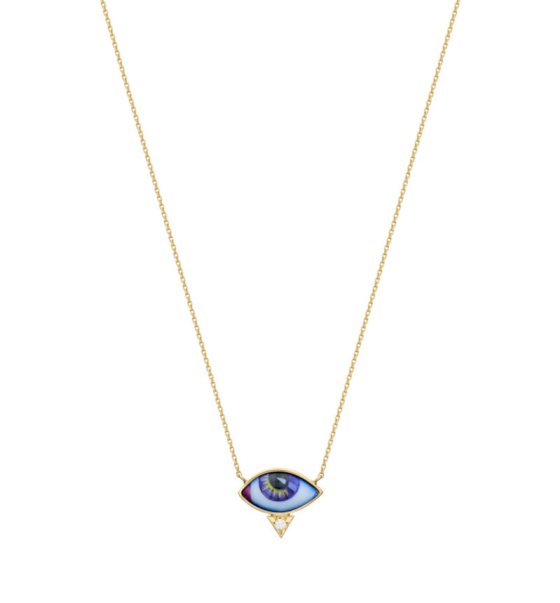 Petit Psychedelic Mauve diamond necklace