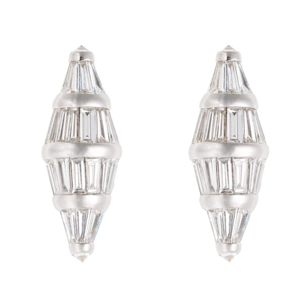 White diamonds earrings