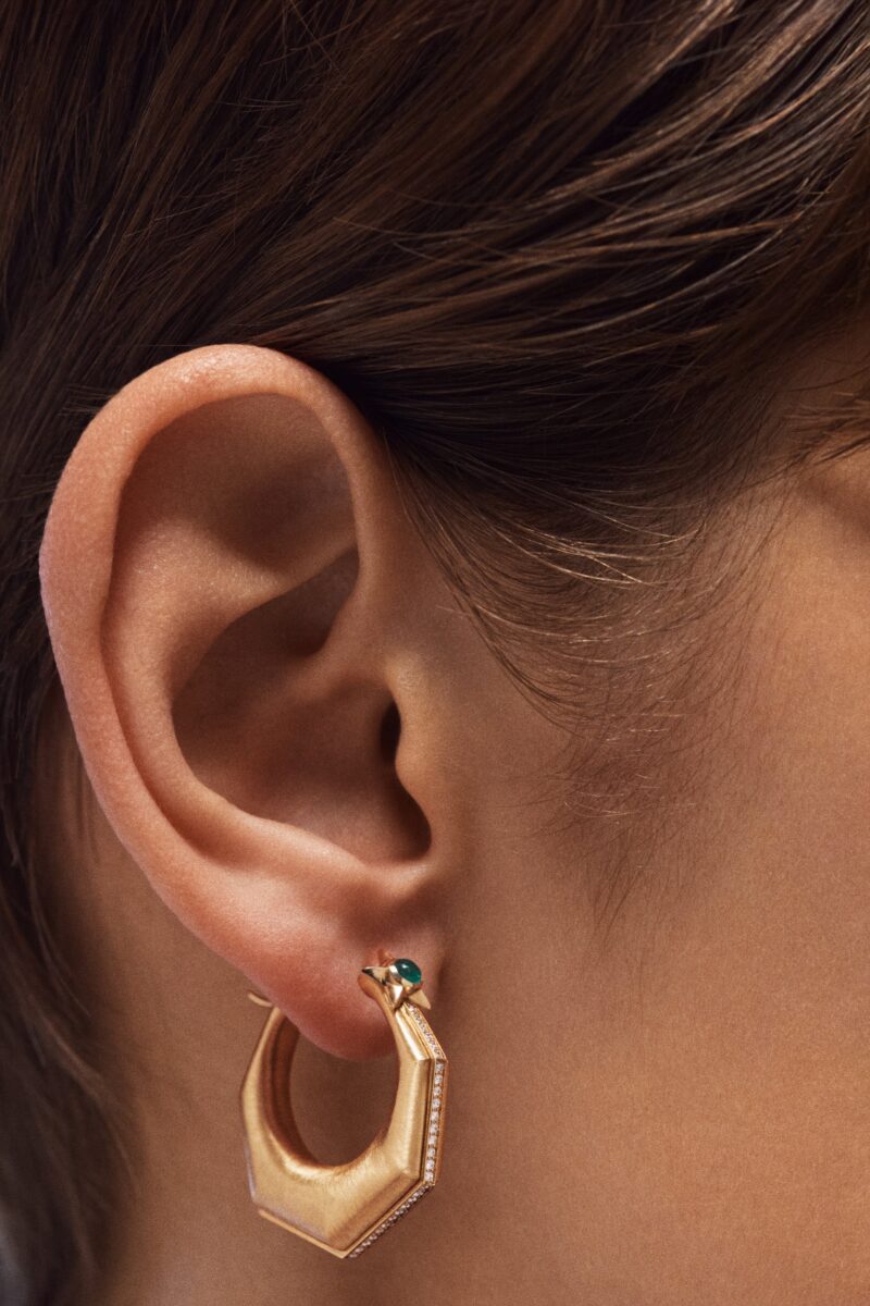 Baba Large Emerald Earring - Image 2