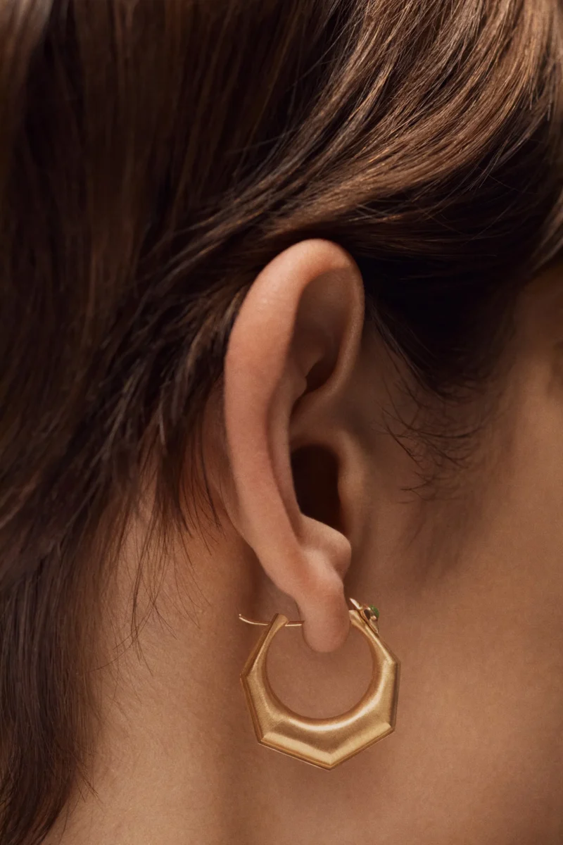Baba Large Emerald Earring - Image 6