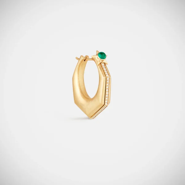 Baba Large Emerald Earring