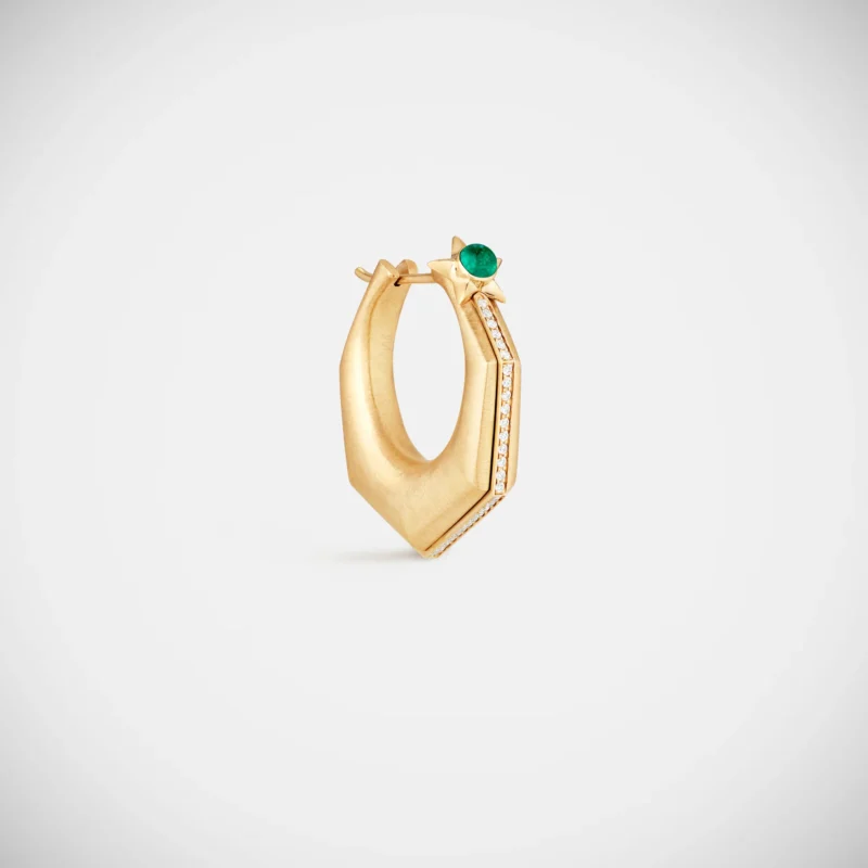 Baba Large Emerald Earring