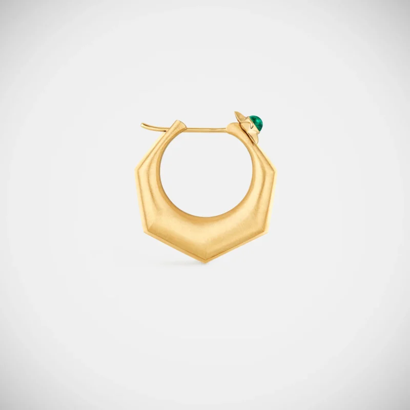 Baba Large Emerald Earring - Image 3