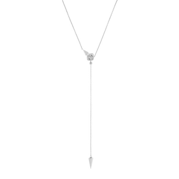 Look long white gold necklace
