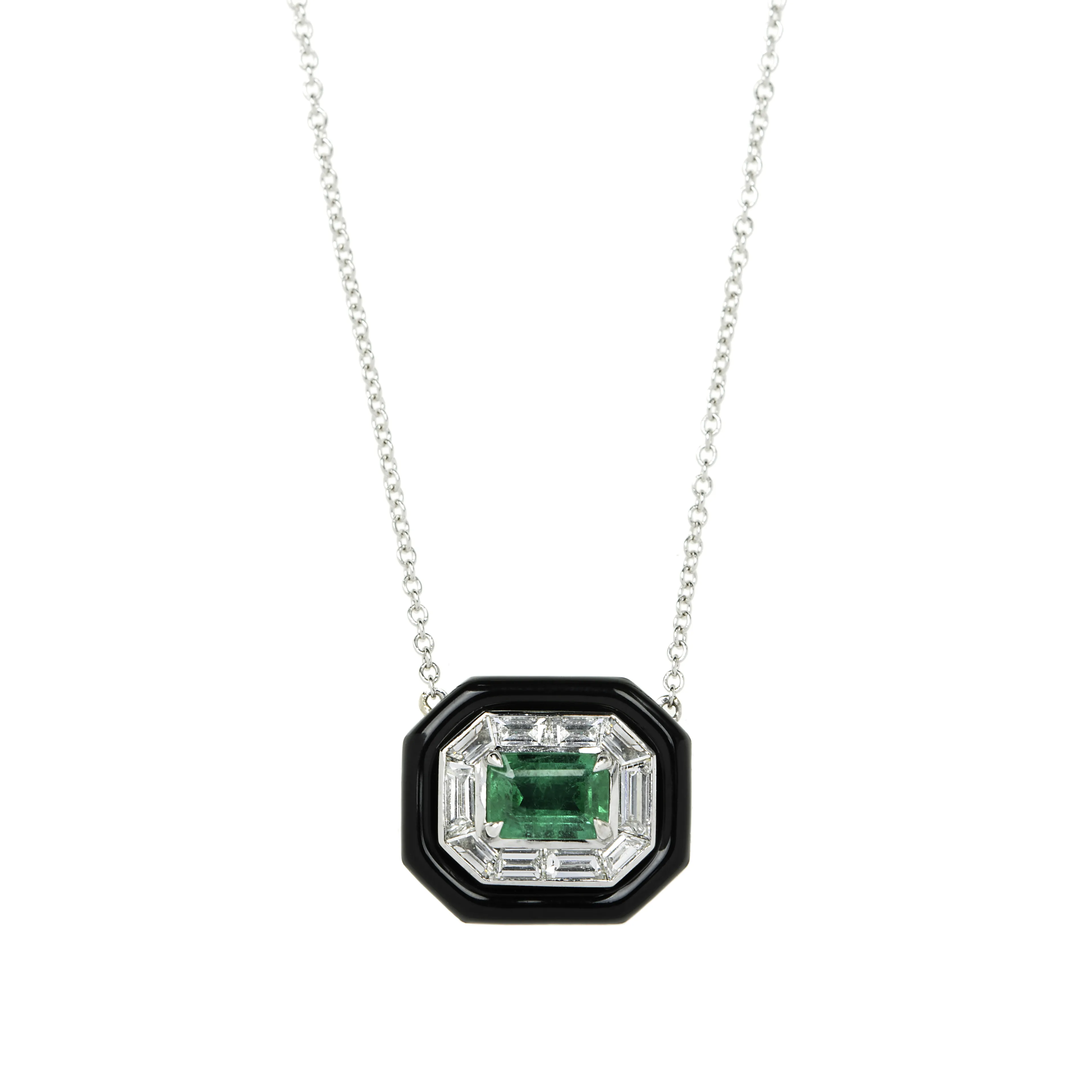 Enamel & Emerald necklace