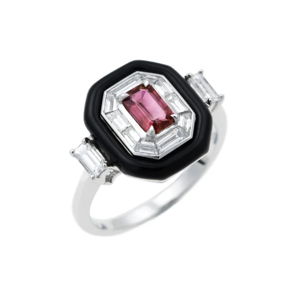 Enamel and Ruby ring