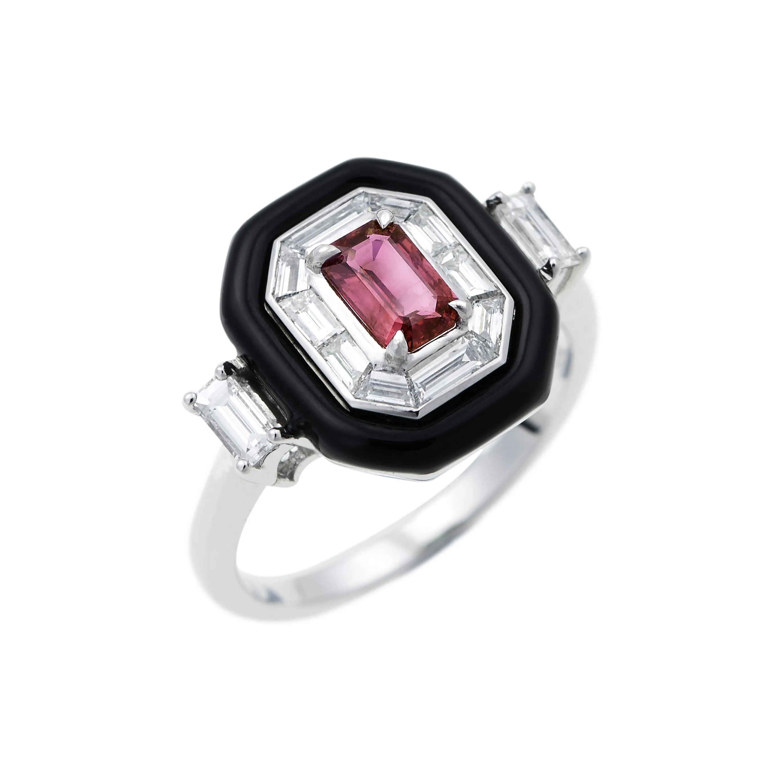 Enamel and Ruby ring