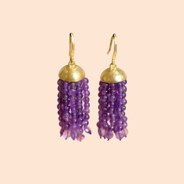 Boucles d'oreilles 'Swing' Amethyste