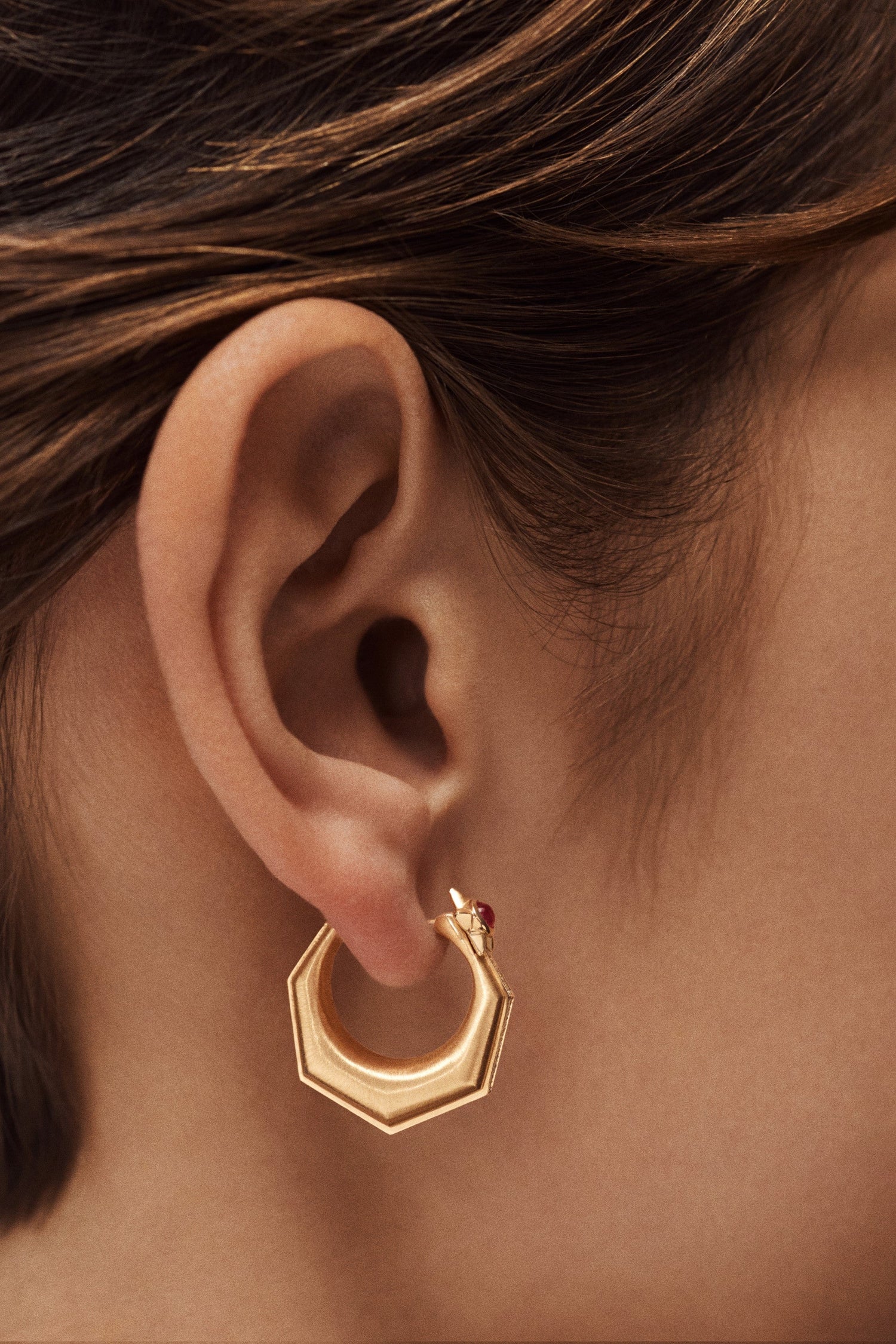 Baba Medium Ruby Earring - Image 6