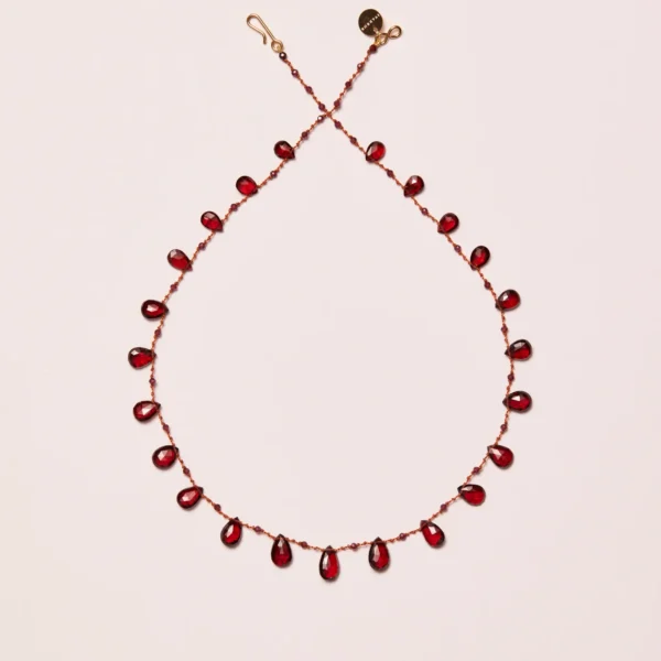 Elston DB Necklace - Garnet