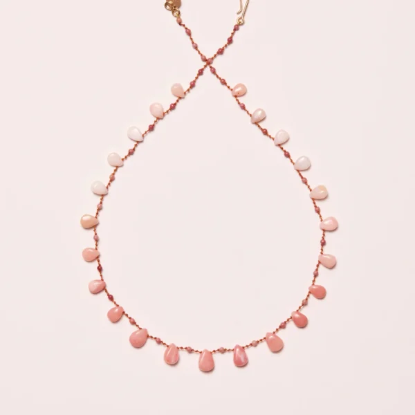 Rosemead DB Necklace - Pink Opal
