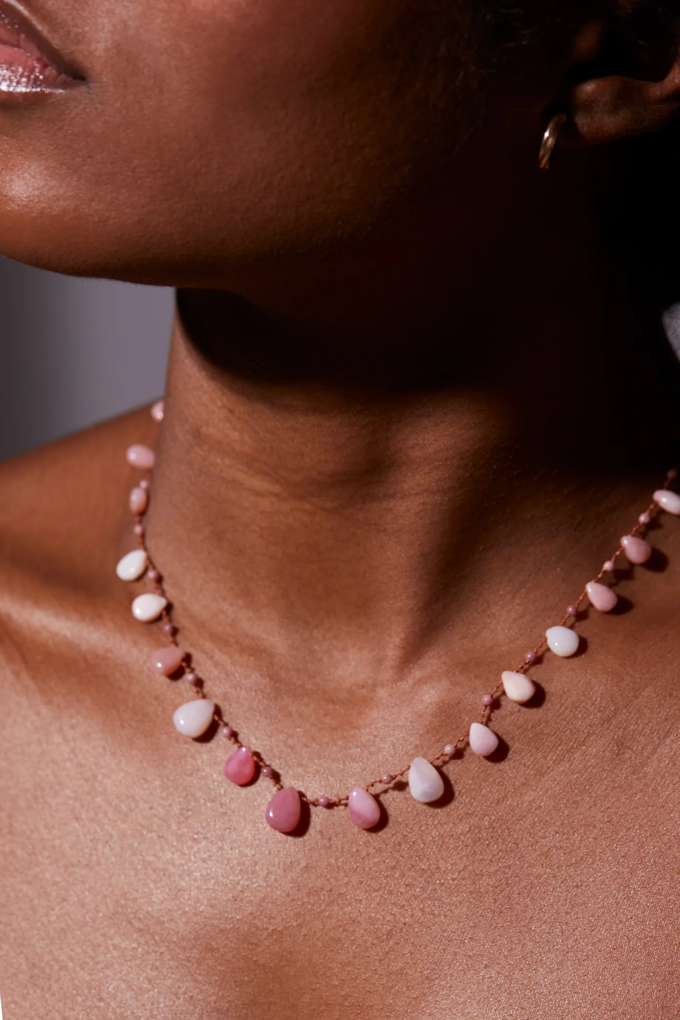 Rosemead DB Necklace - Pink Opal - Image 2