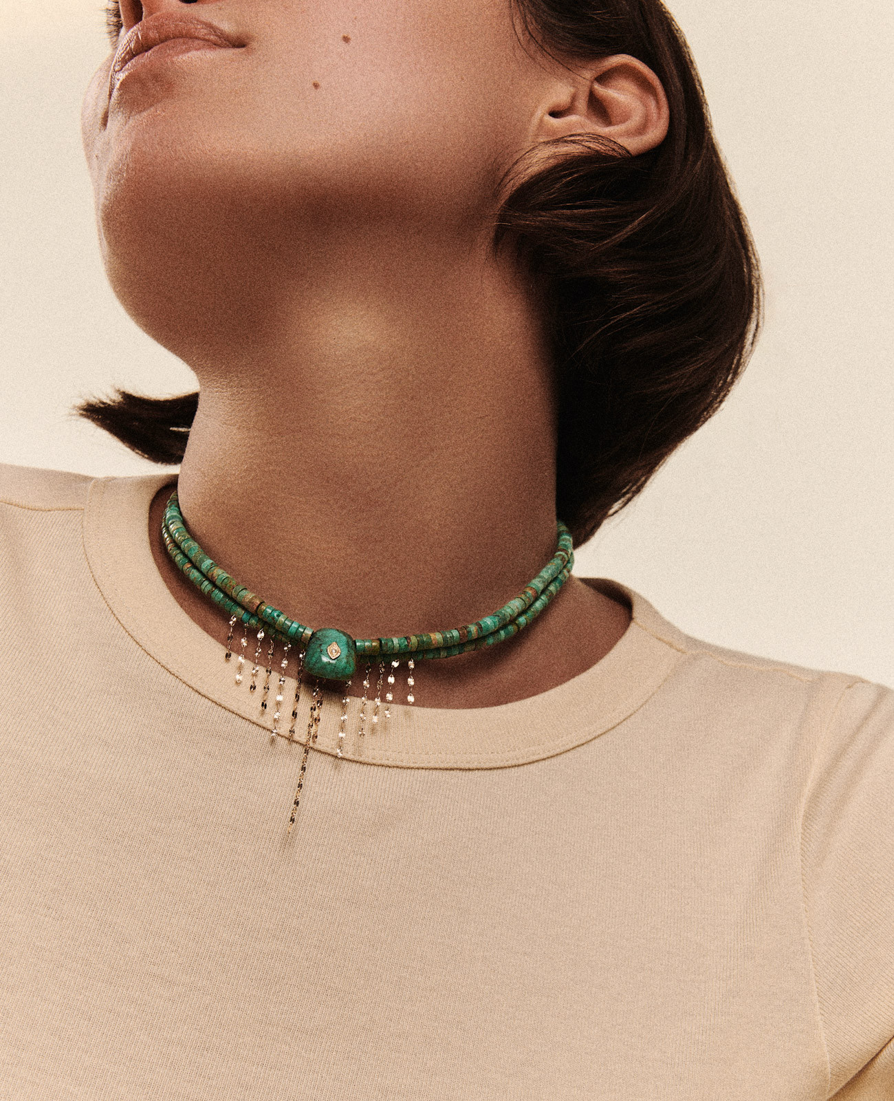 Necklace TAYLOR N°2 TURQUOISE - Image 2